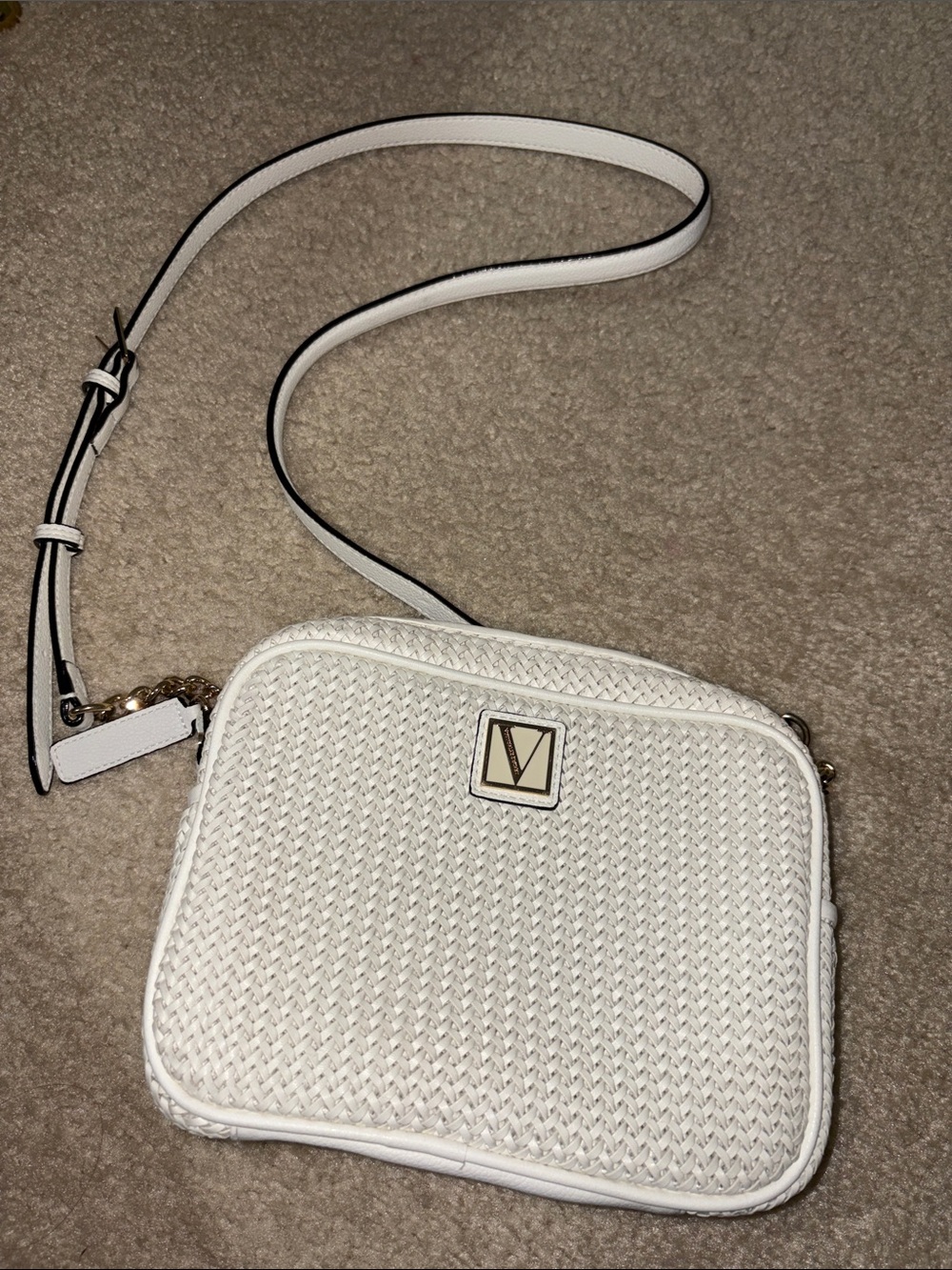 PINK Victoria Secret White Crossbody Bag